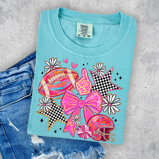 Game Day Football Bow Transfer