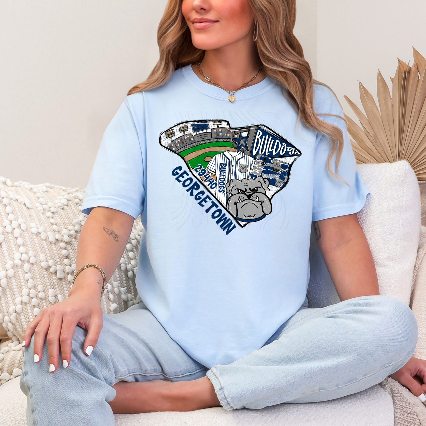 Georgetown Bulldogs Game Day Coquette Transfer