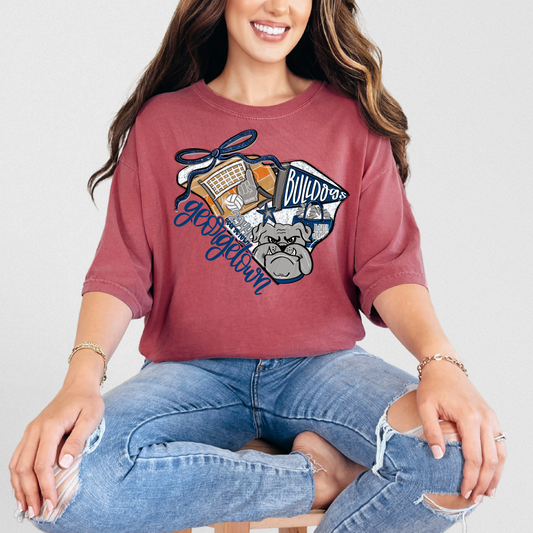 Georgetown Bulldogs Volleyball Game Day Coquette Transfer