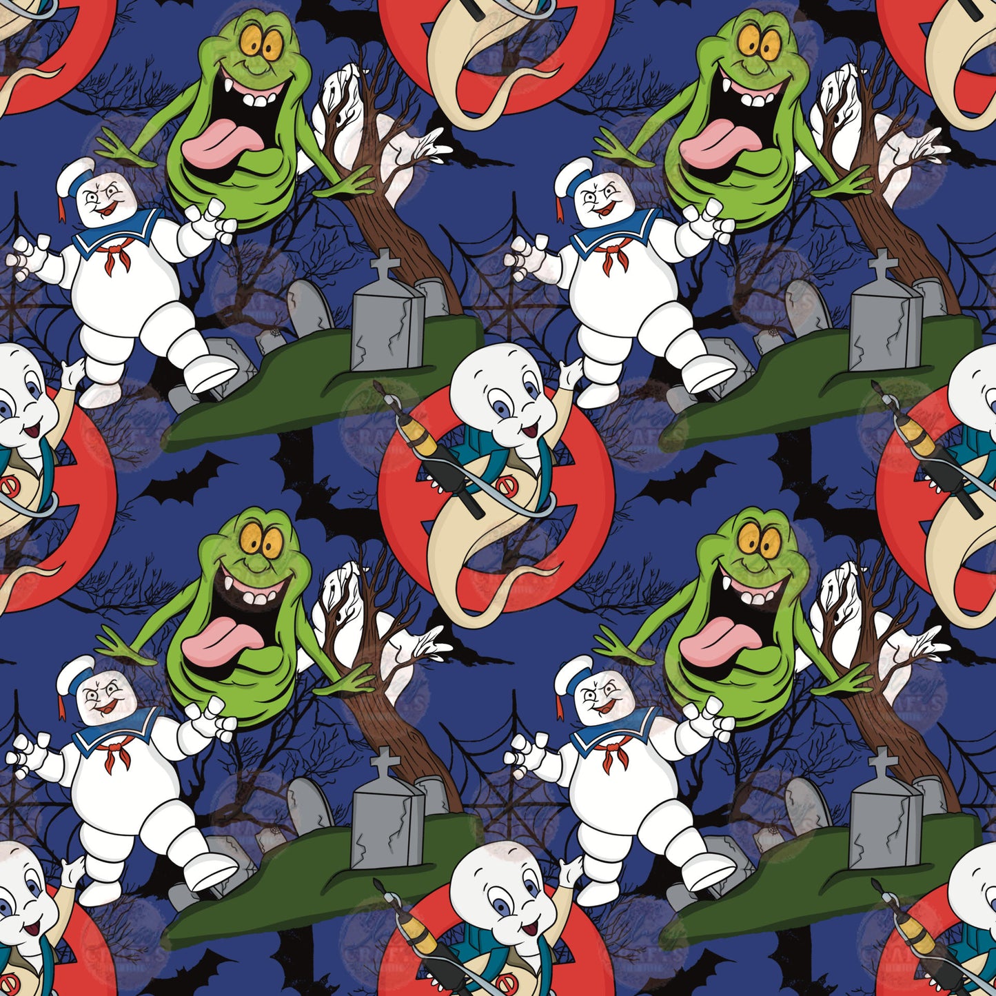 Ghost Casper Buster Seamless Wrap