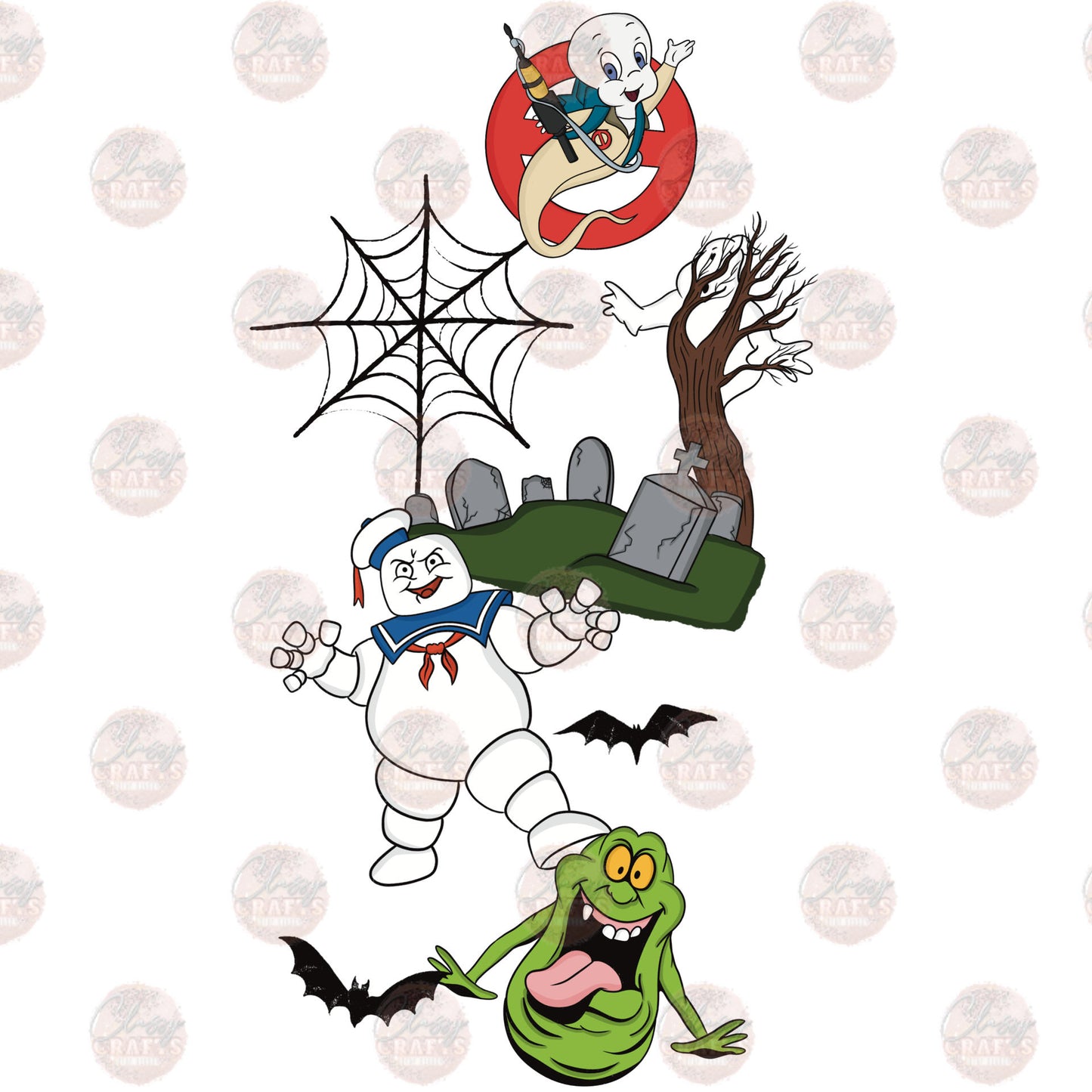 Ghost Casper Buster Sleeve Transfer