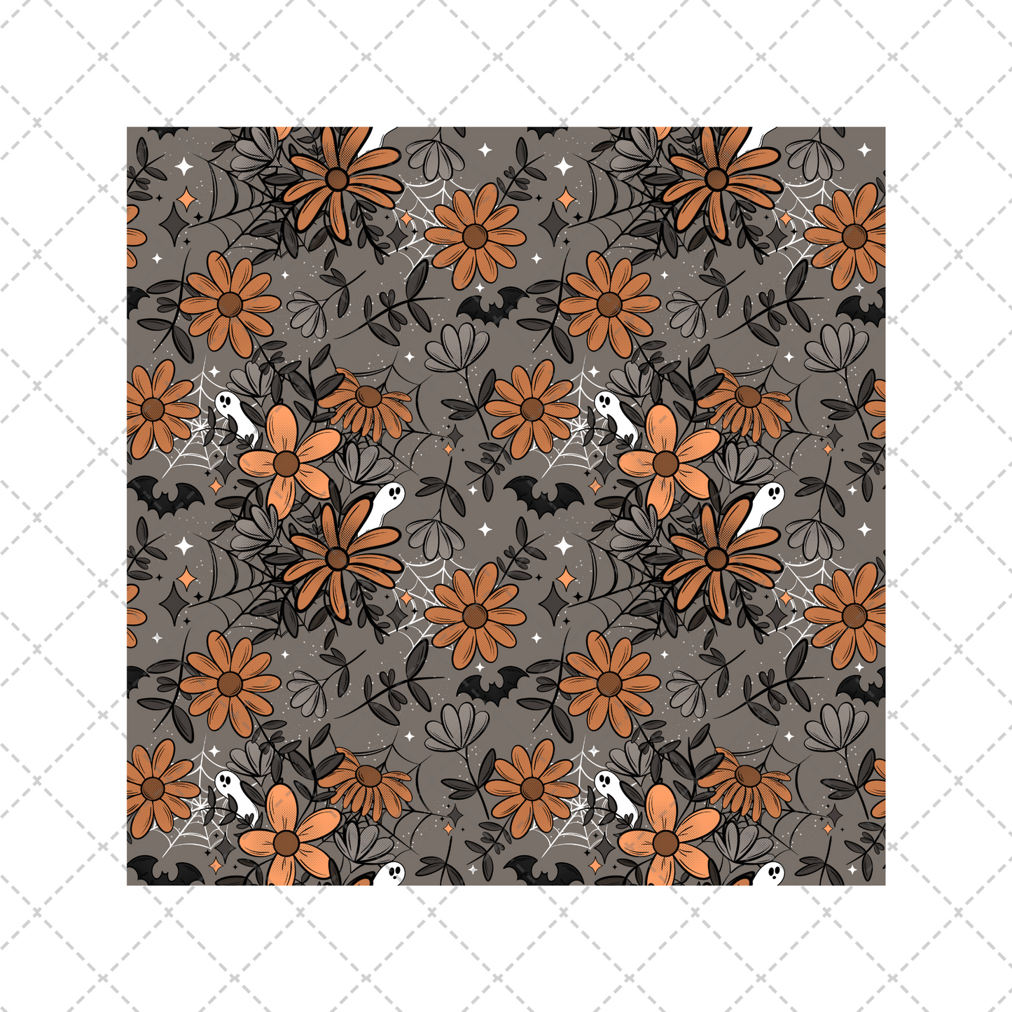 Ghost Floral Web Tumbler Wrap