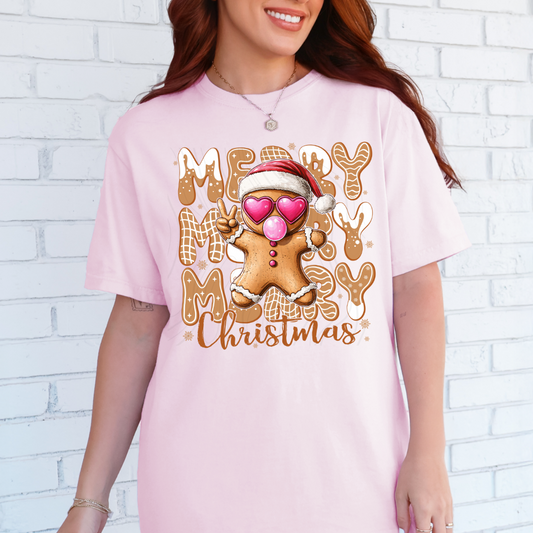Gingerbread Merry Christmas Transfer