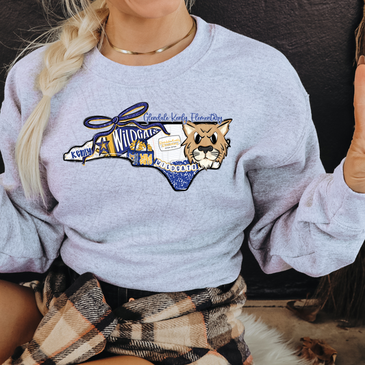 Glendale Kenly Elementary School Wildcats Game Day Coquette Transfer