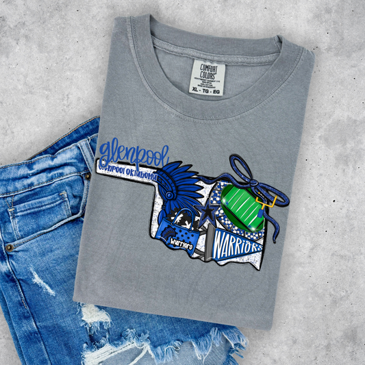 Glenpool Warriors Game Day Coquette Transfer