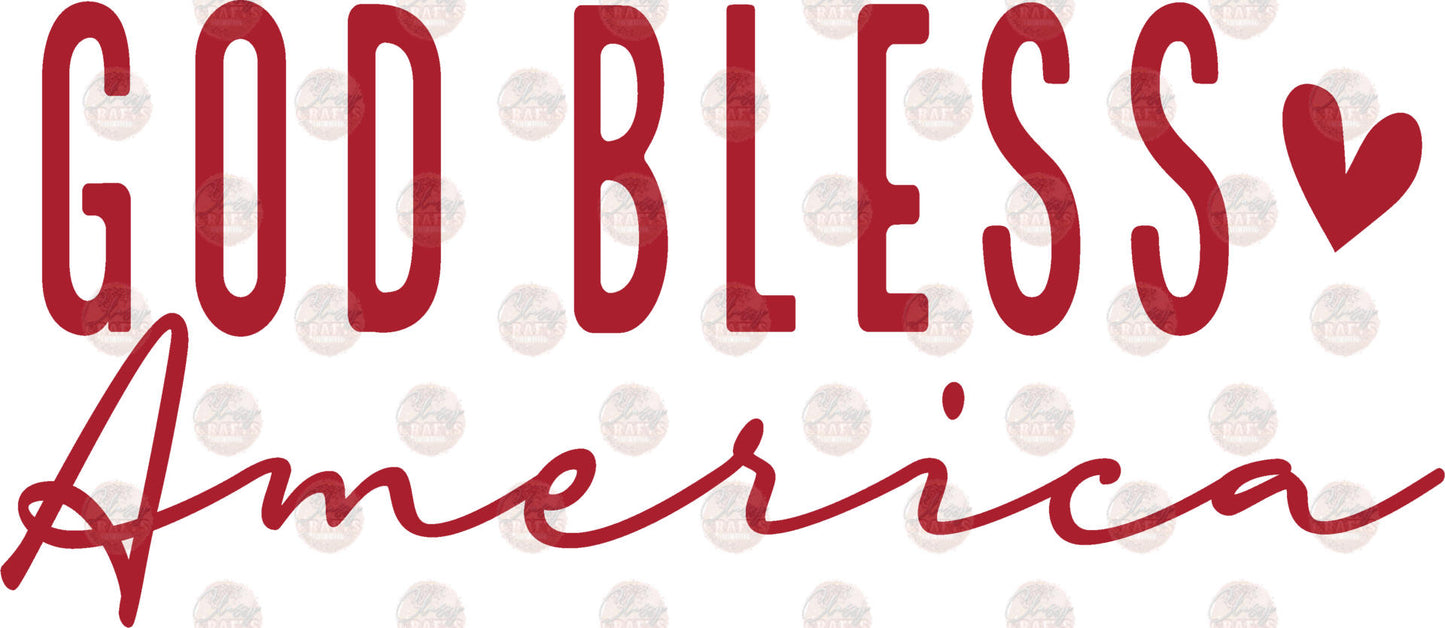 God Bless Red Transfer