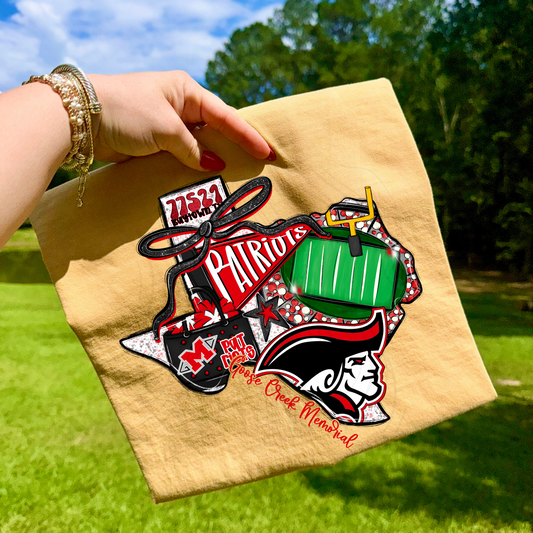 Goose Creek Memorial Patriots Game Day Coquette Transfer