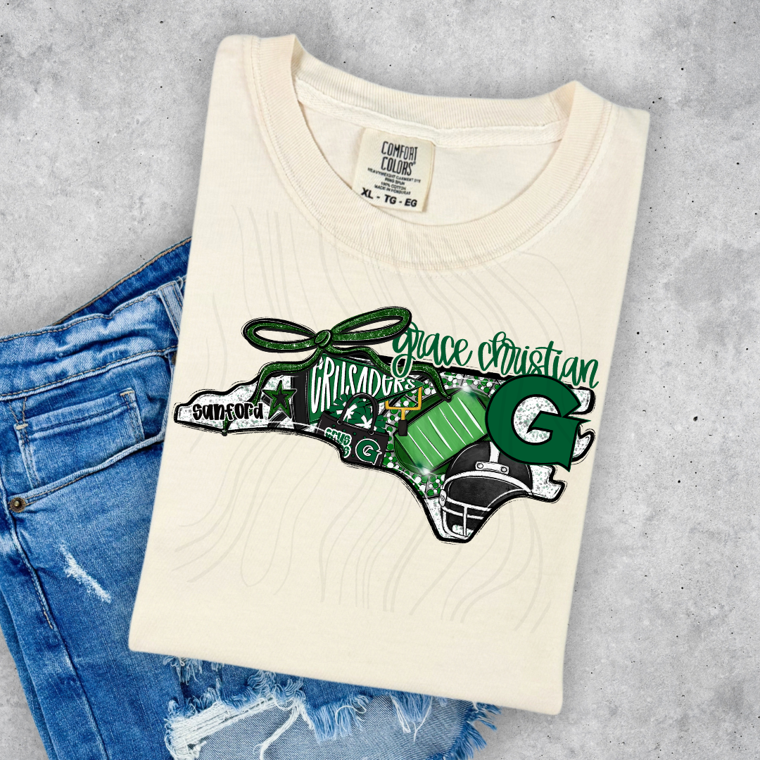 Grace Christian Crusaders Game Day Coquette Transfer