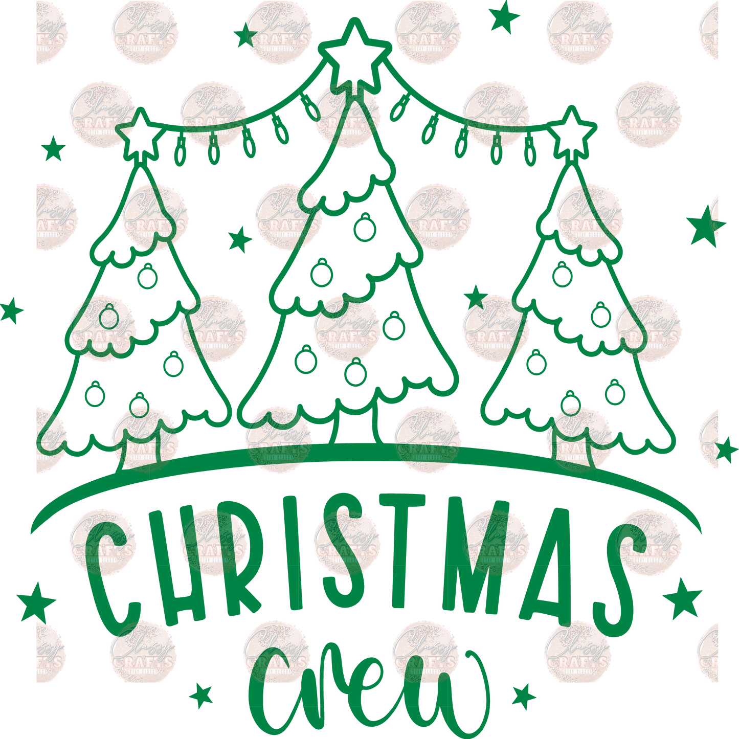 Green Christmas Crew Transfer