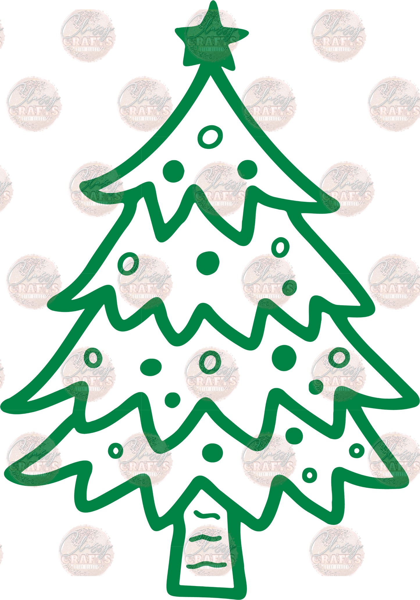 Green Christmas Tree Transfer