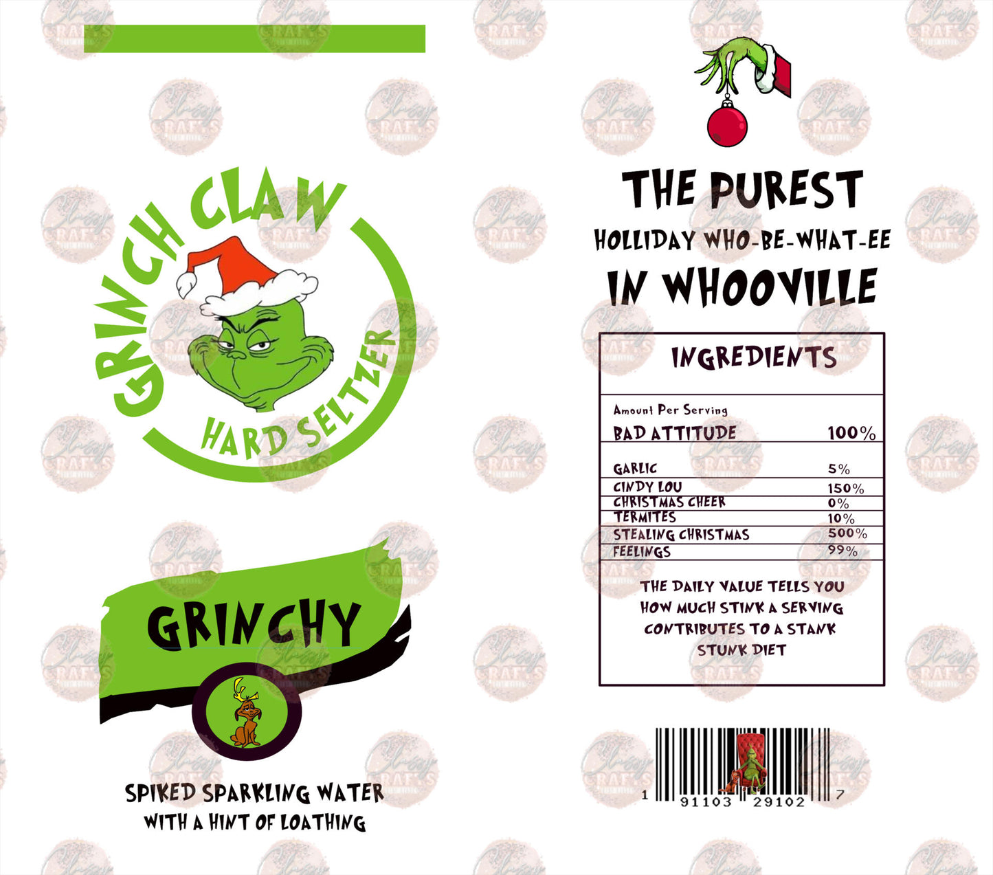Green Claw Tumbler Wrap