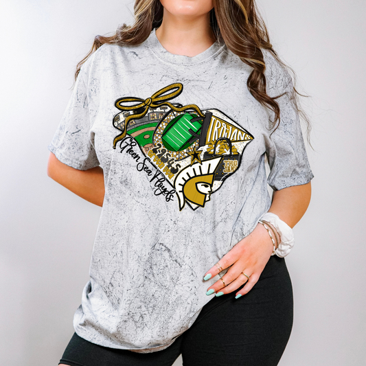 Green Sea Floyds Trojans Game Day Coquette Transfer