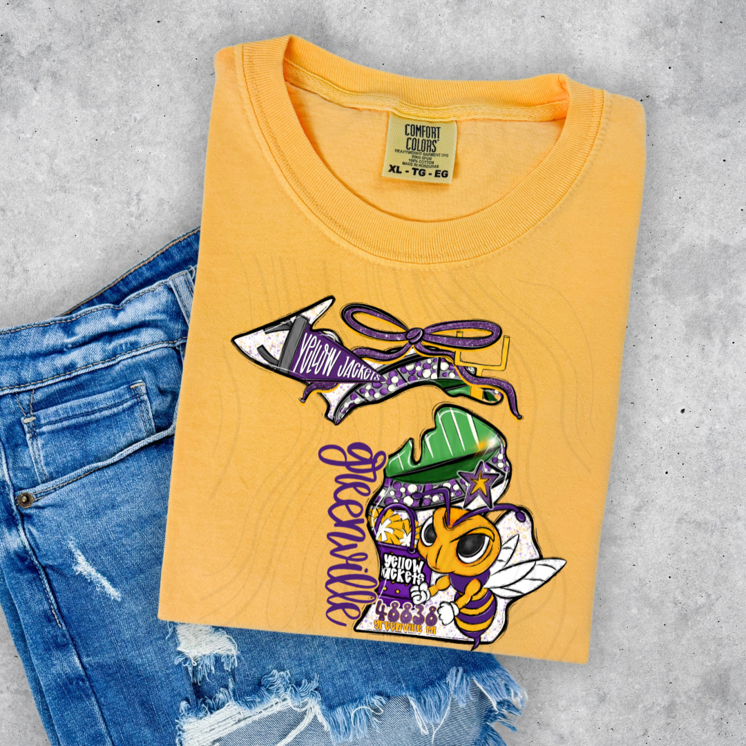 Greenville Yellow Jackets Game Day Coquette Transfer