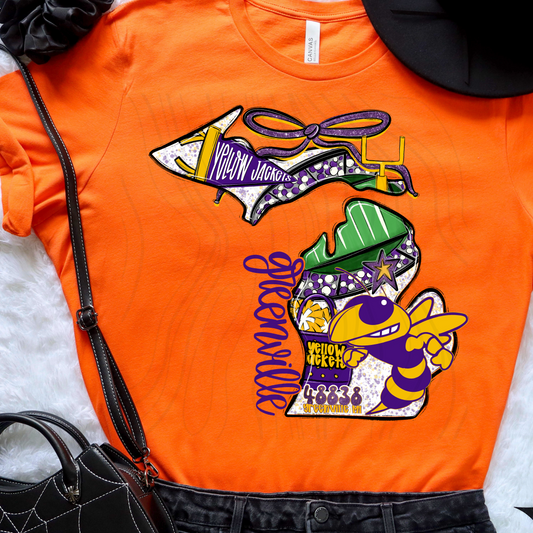 Grenville Yellow Jackets Game Day Coquette Transfer