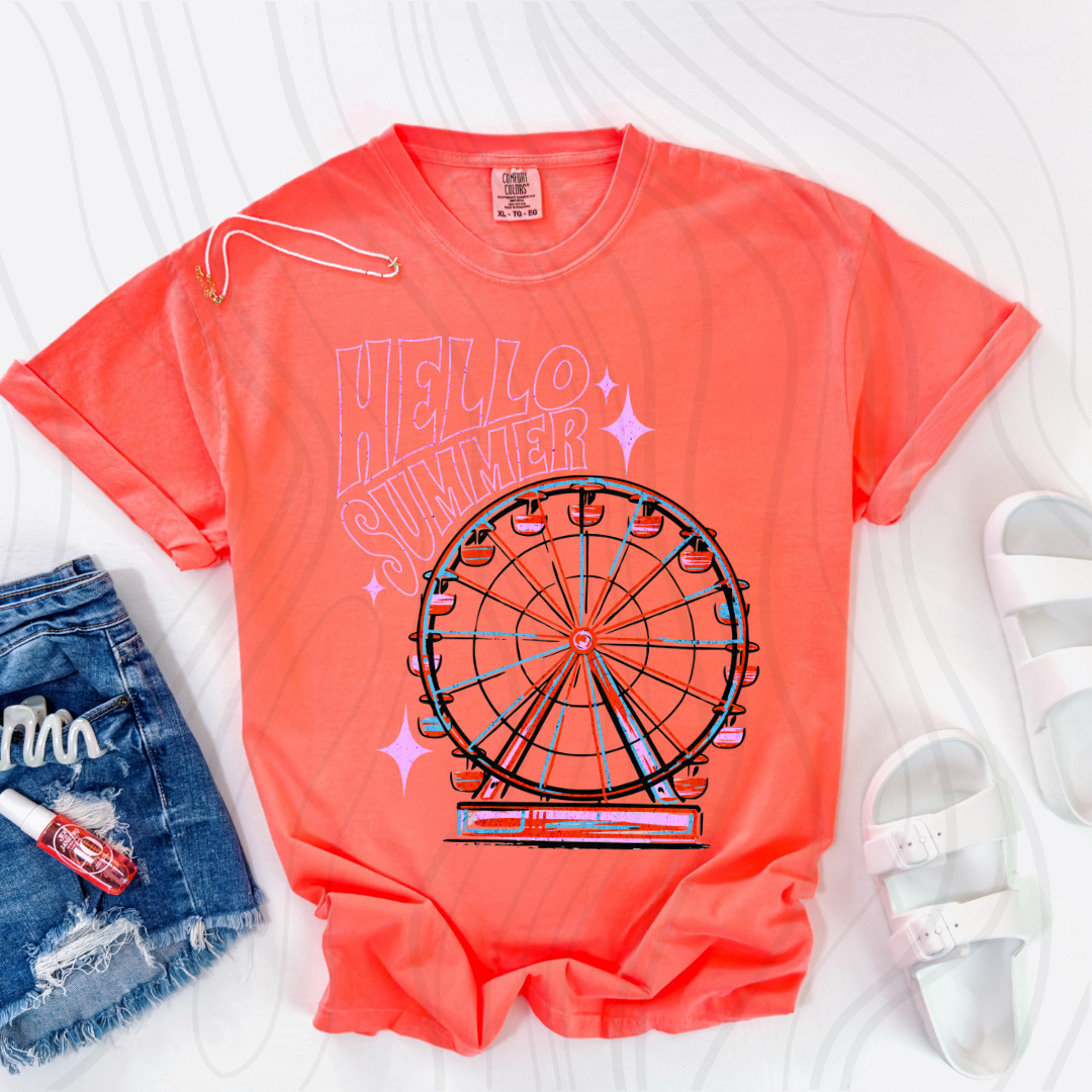Hello Summer Ferris Wheel Transfer