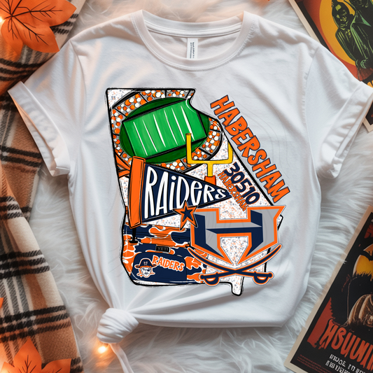 Habersham Raiders Game Day Coquette Transfer