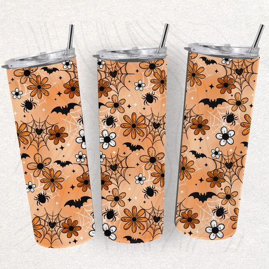 Halloween Flowers Seamless Transfer