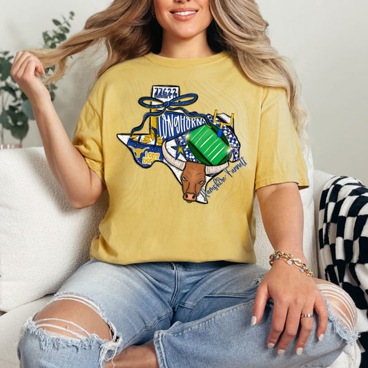 Hamshire Fannett Longhorns Game Day Coquette Transfer