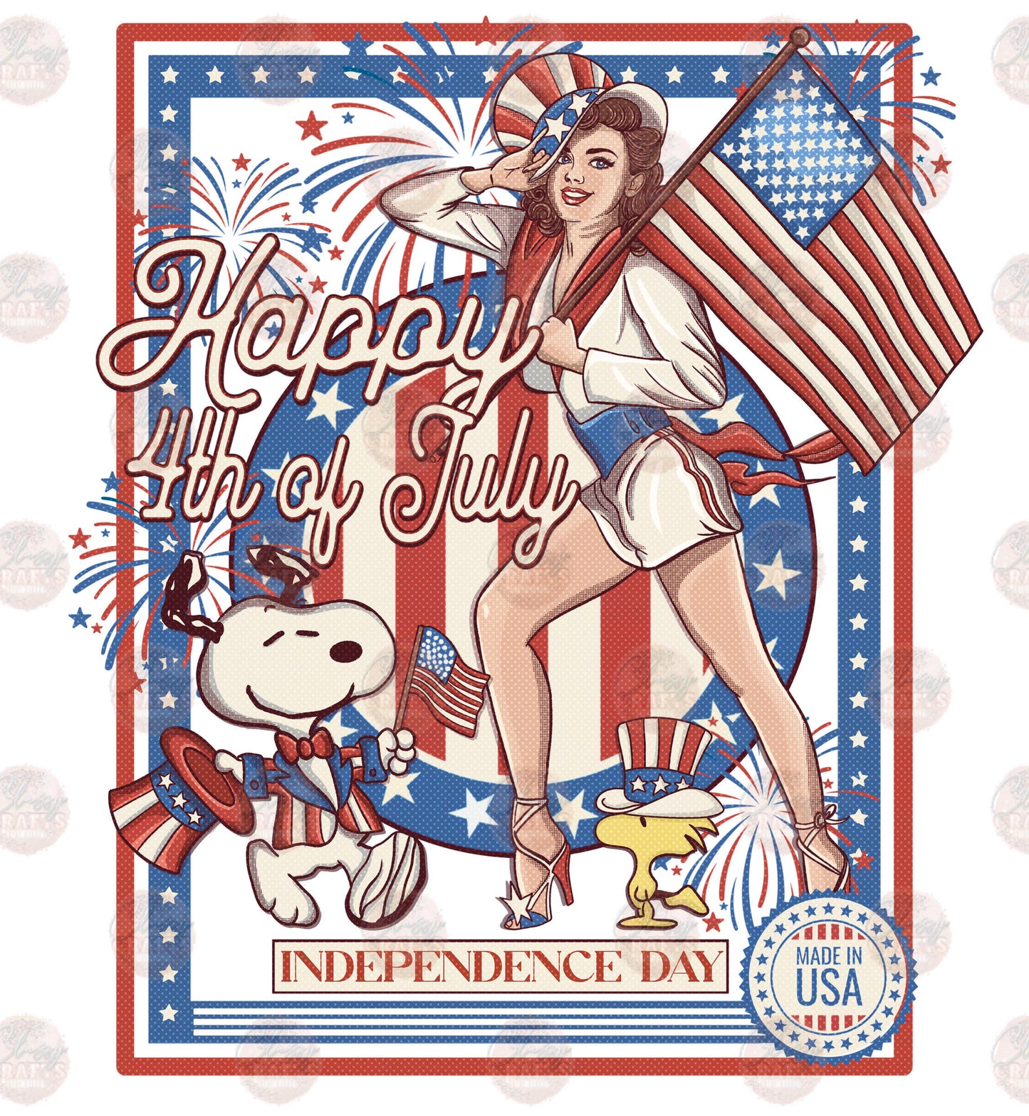Happy 4th **TWO PART* SOLD SEPARATELY** Transfer