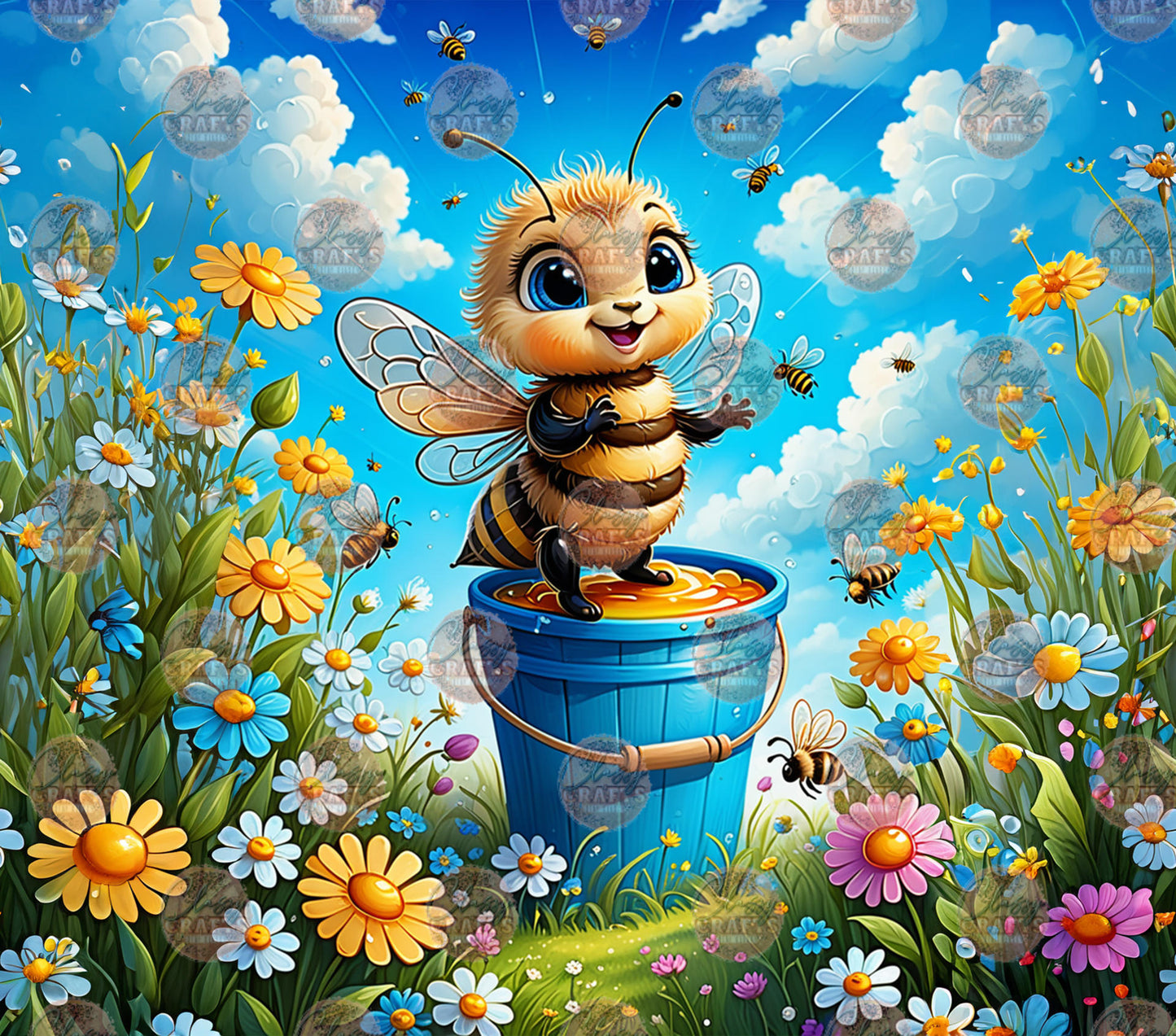 Happy Bee Tumbler Wrap