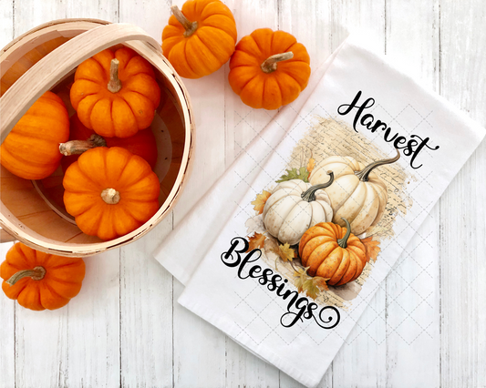 Harvest Blessings Tea Towel Transfer