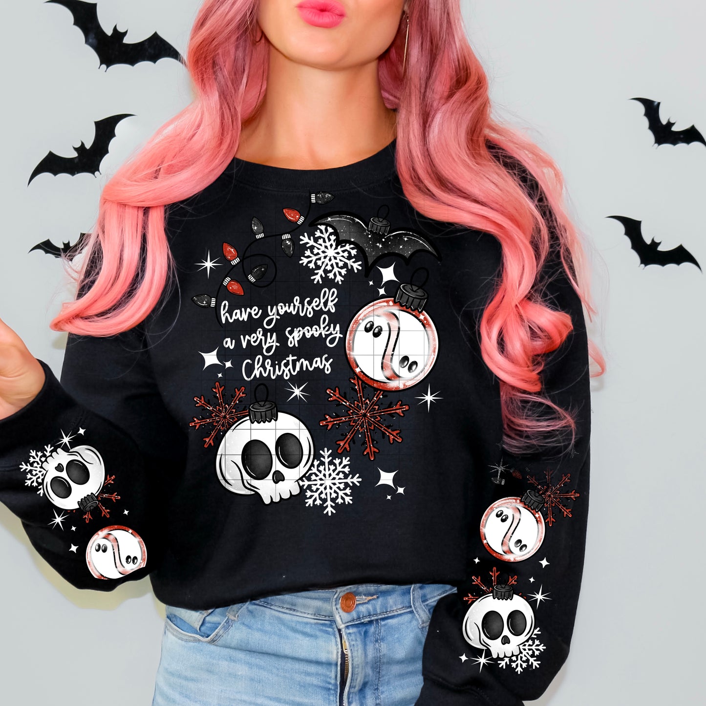 Have Yourself A Spooky Christmas Black Transfer