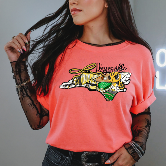 Hayesville Yellow Jackets Game Day Coquette Transfer