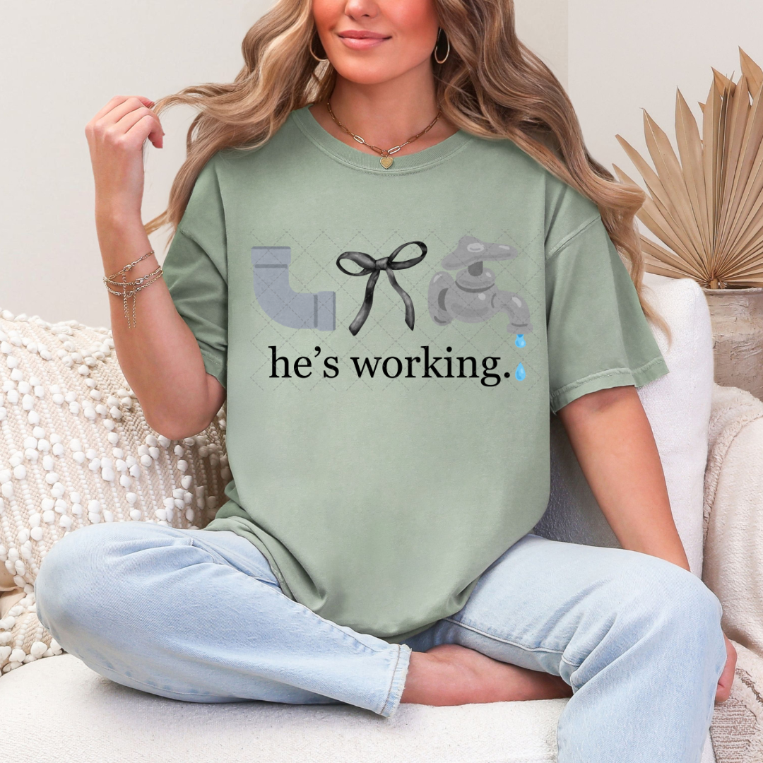 He's Working Plumbing Transfer