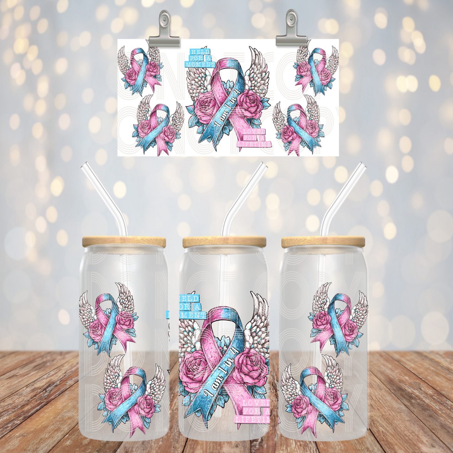 Held For A Moment 16oz Libbey Wrap Transfer