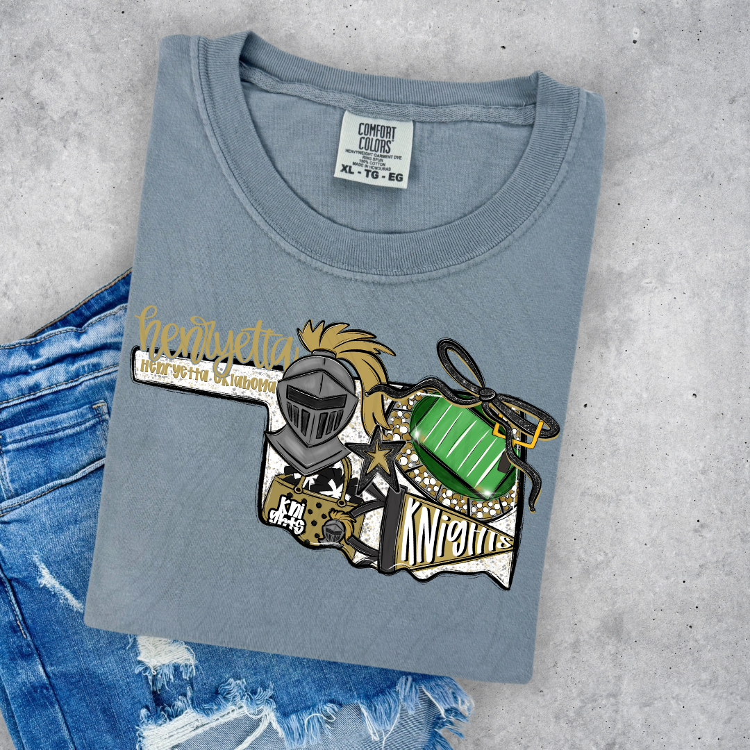 Henryetta Knights Game Day Coquette Transfer