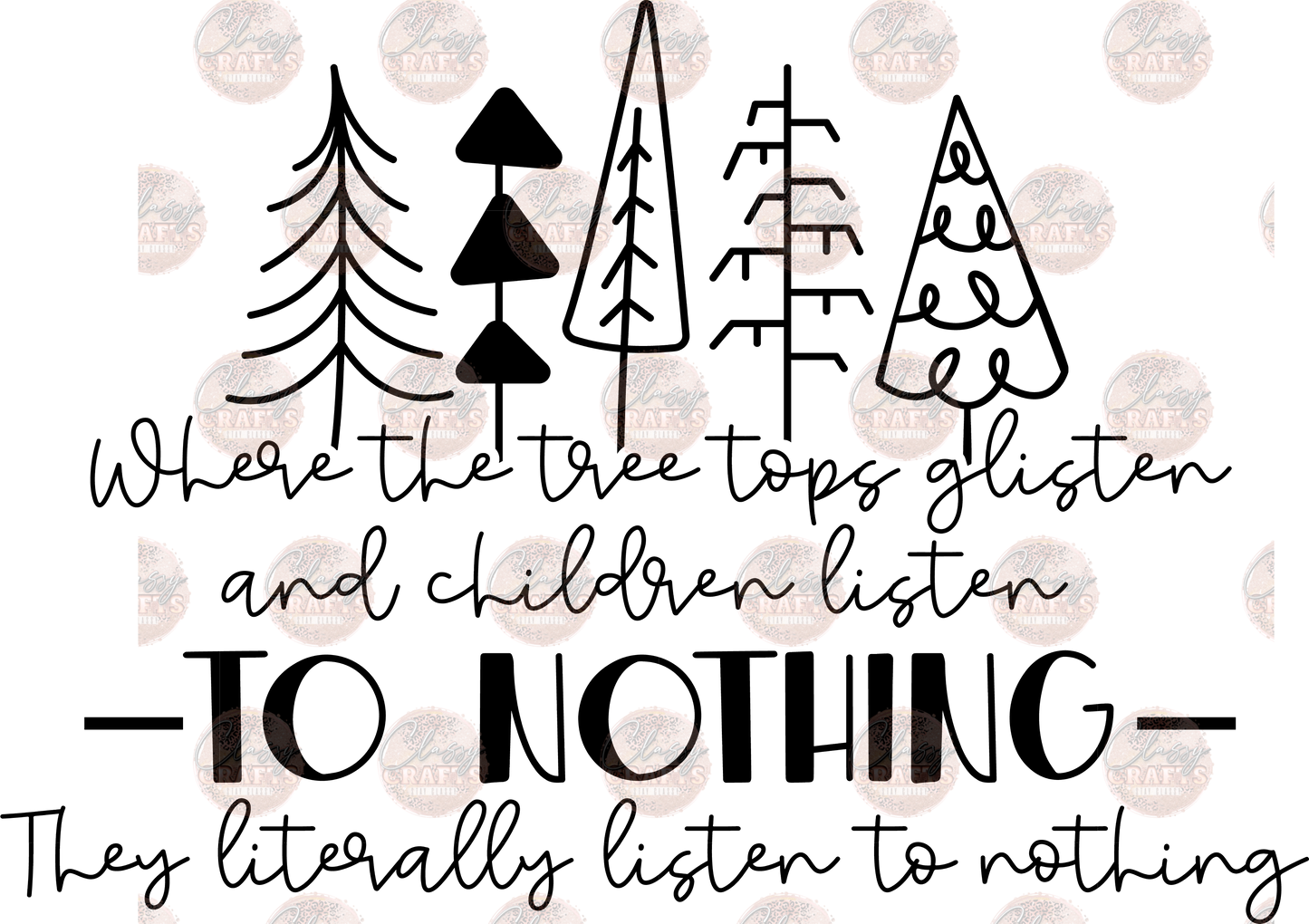 Here The Tree Tops Glisten Transfer