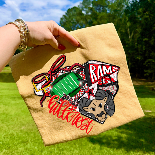 Hillcrest Rams Game Day Coquette Transfer