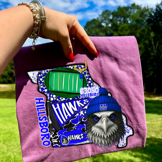 Hillsboro Hawks Game Day Coquette Transfer