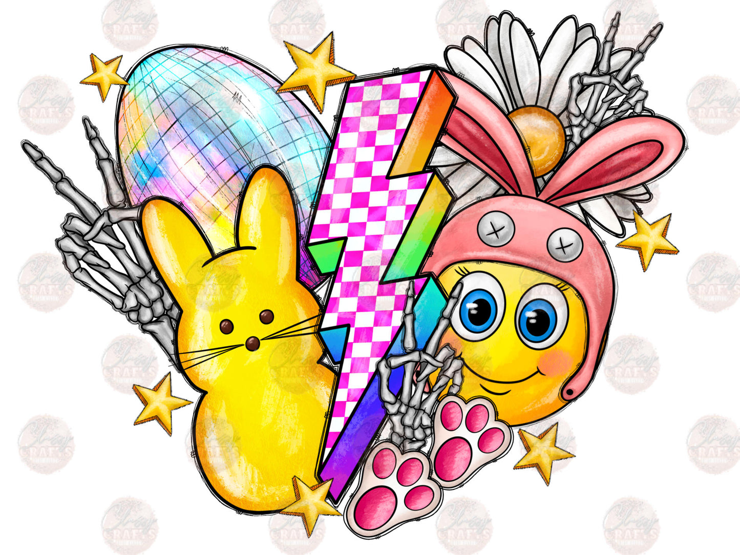 Hippie Easter Transfer