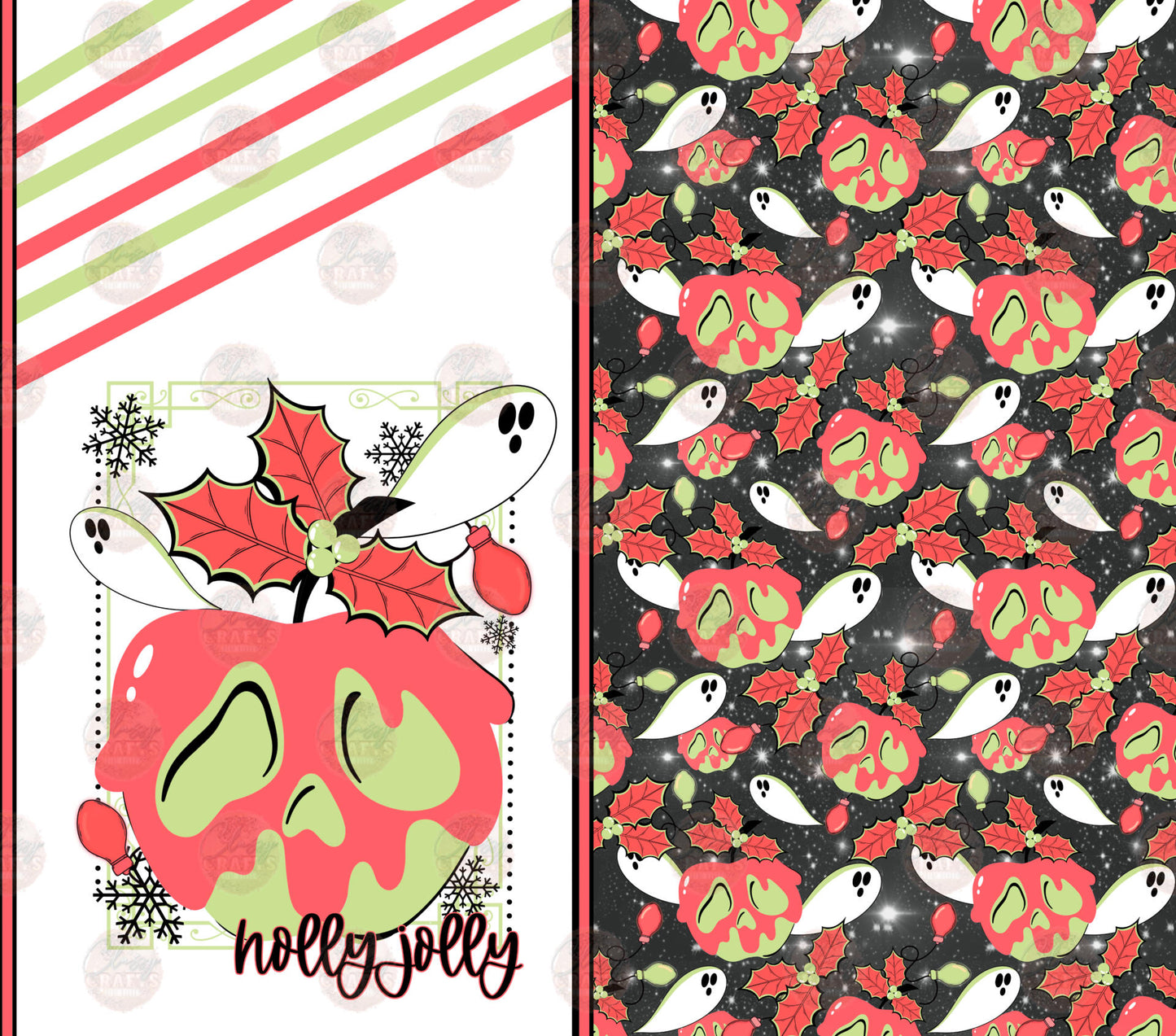 Holly Jolly Tumbler Wrap