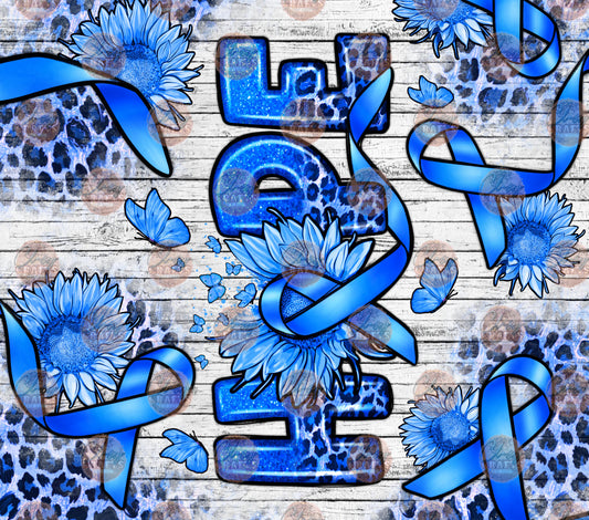 Hope Blue Ribbon Tumbler Wrap