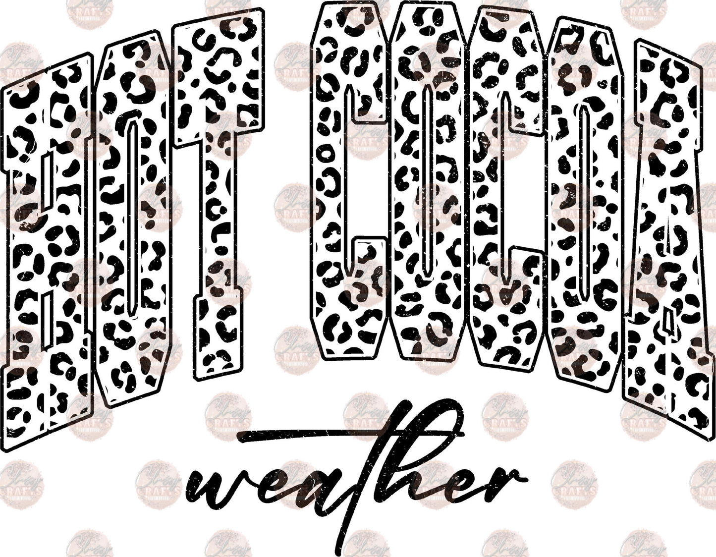 Hot Cocoa Weather Black Cheetah Transfer