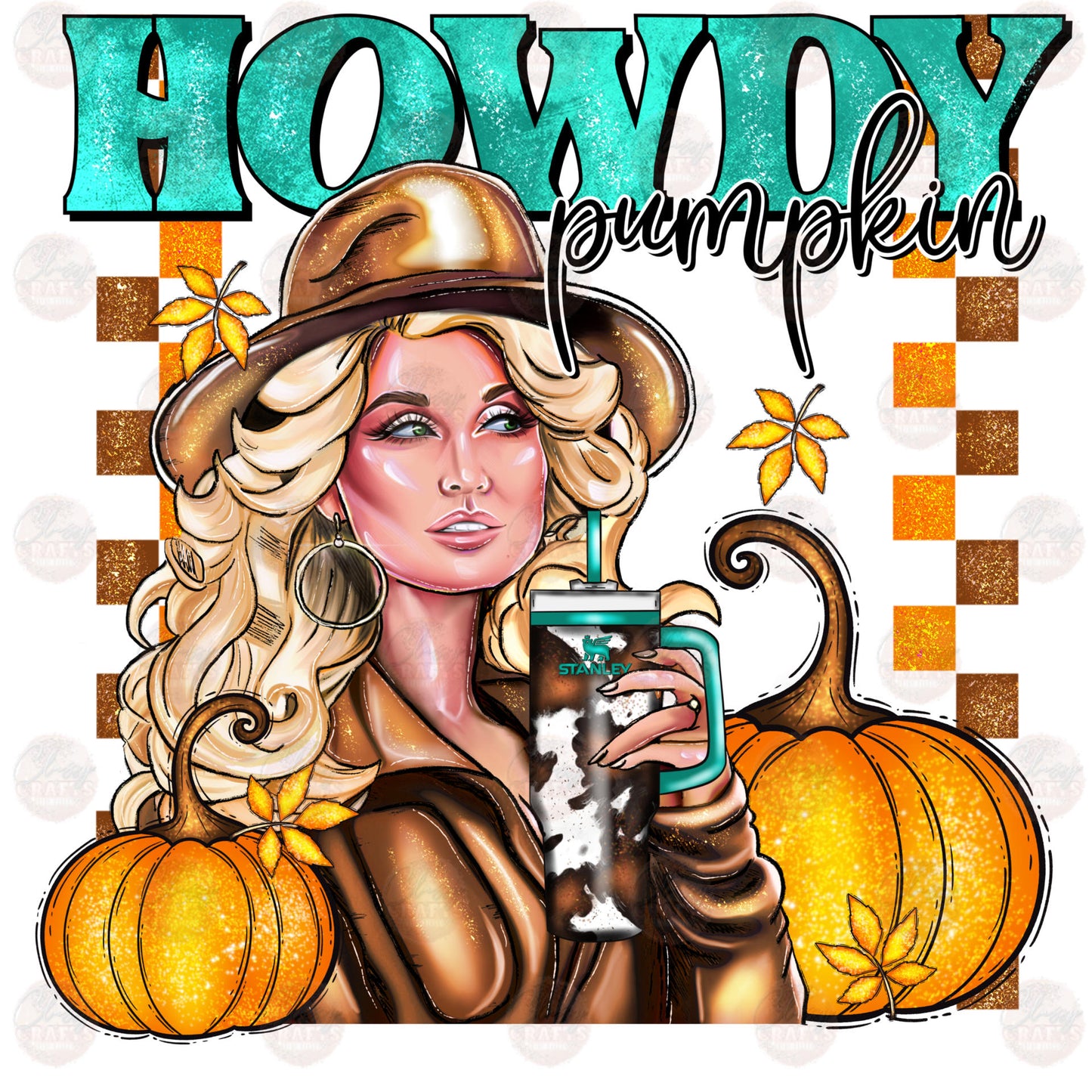 Howdy Pumpkin & Tumbler Transfer
