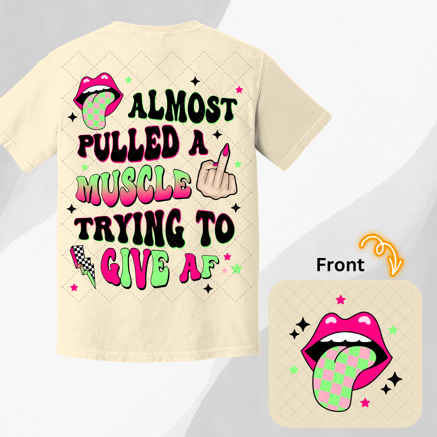 IDGAF Neon ** TWO PART* SOLD SEPARATELY**