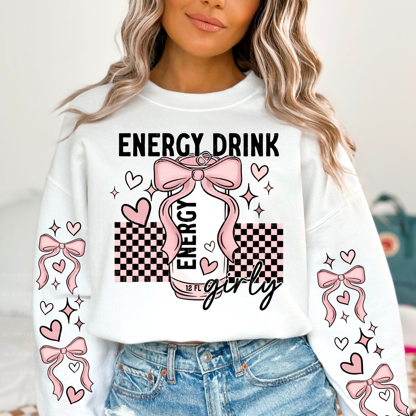 Energy Drink Girly Transfer ** TWO PART* SOLD SEPARATELY**