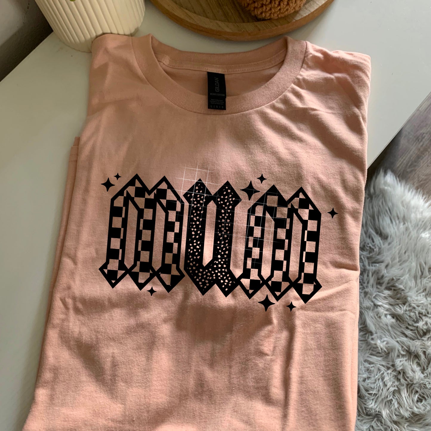 Mum Checker Bows Transfer