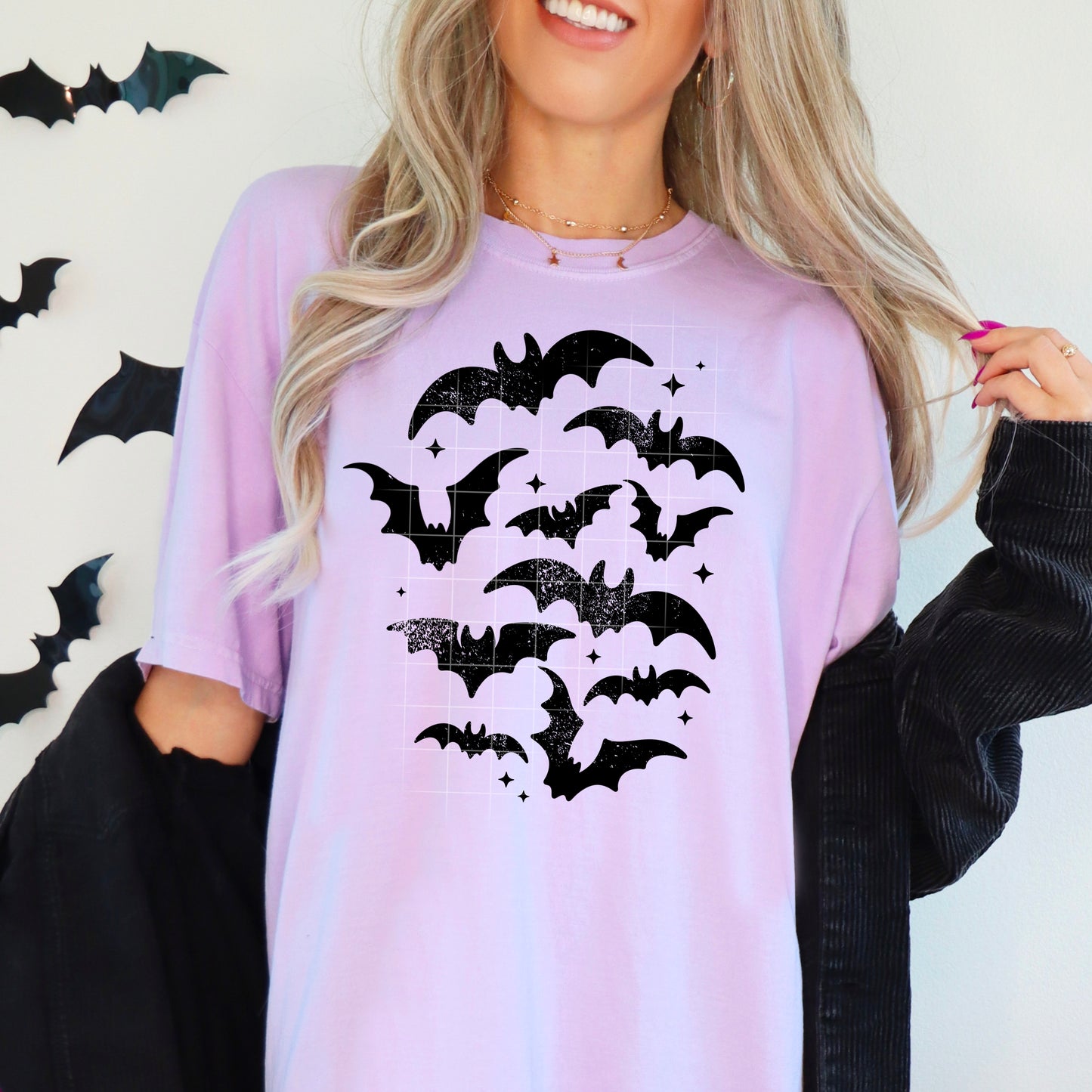 Black Flying Bats Transfer