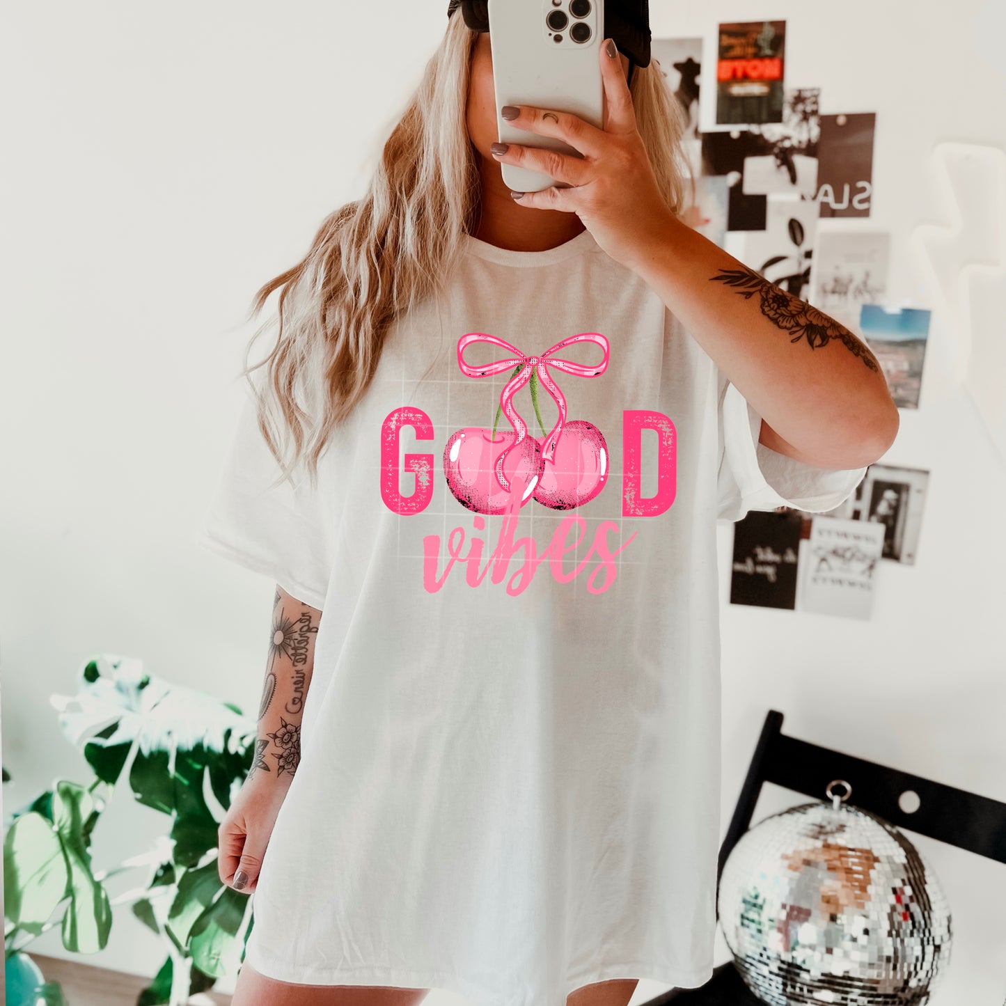 Good Vibes Cherries Transfer