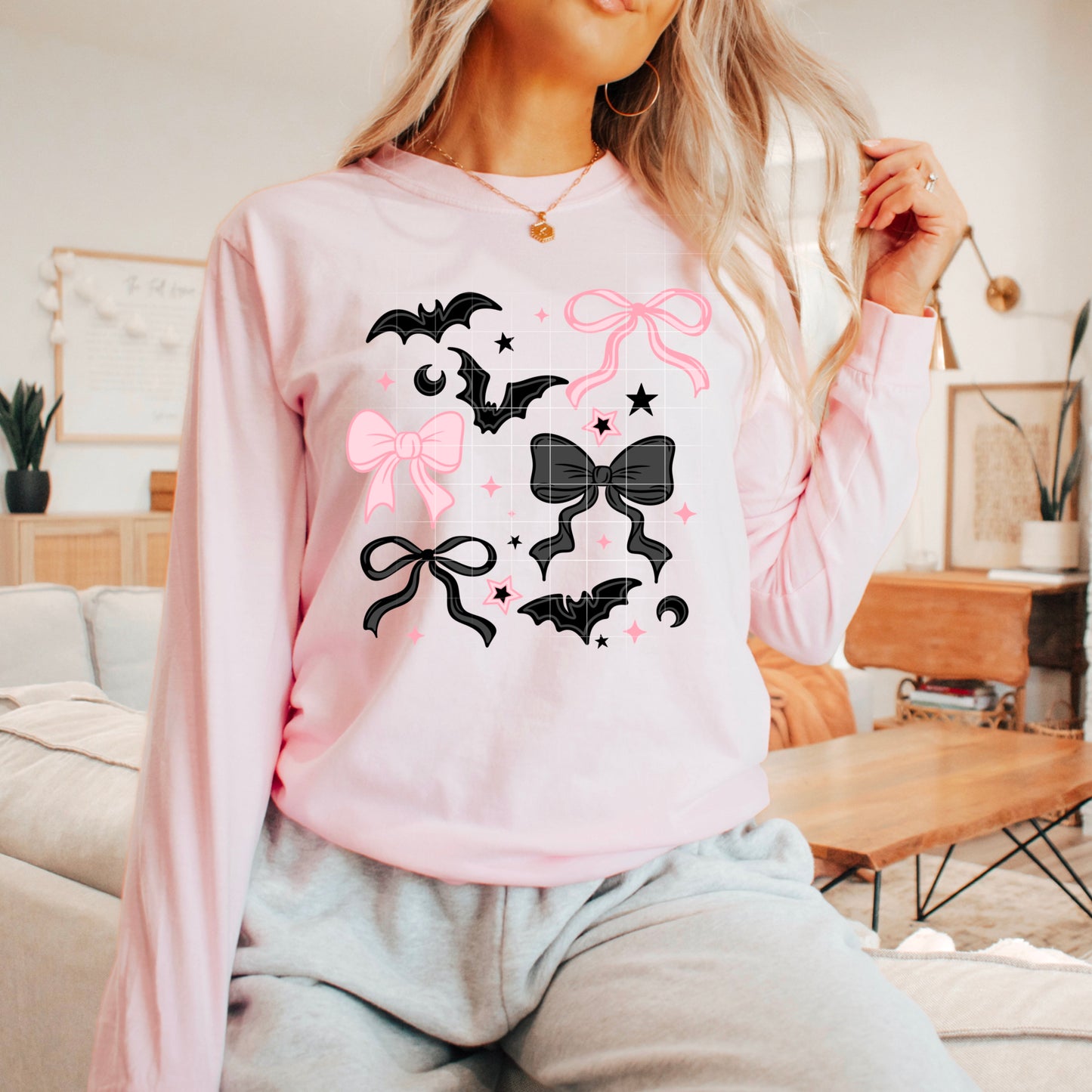 Girl Bats And Bows Transfer