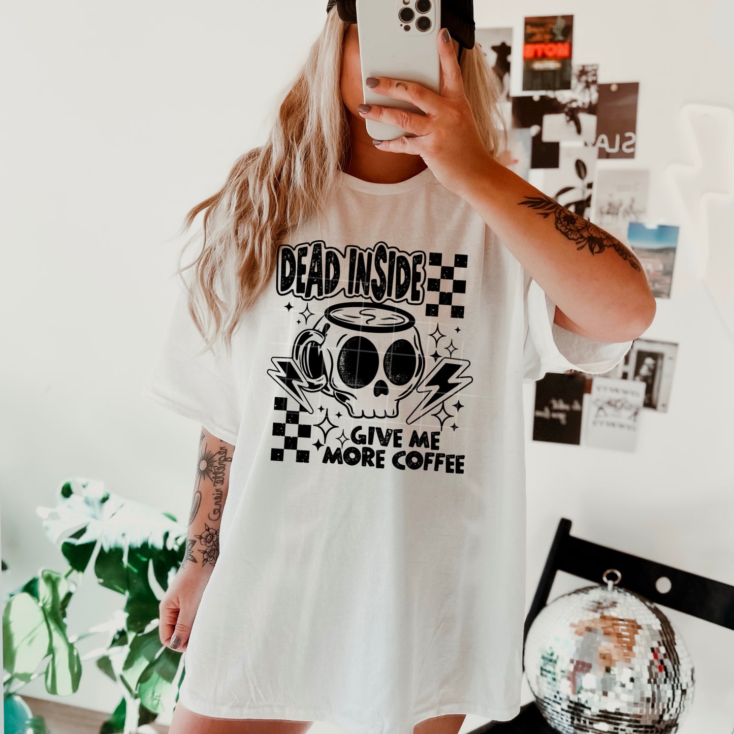 Dead Inside Give Me More Coffee Transfer