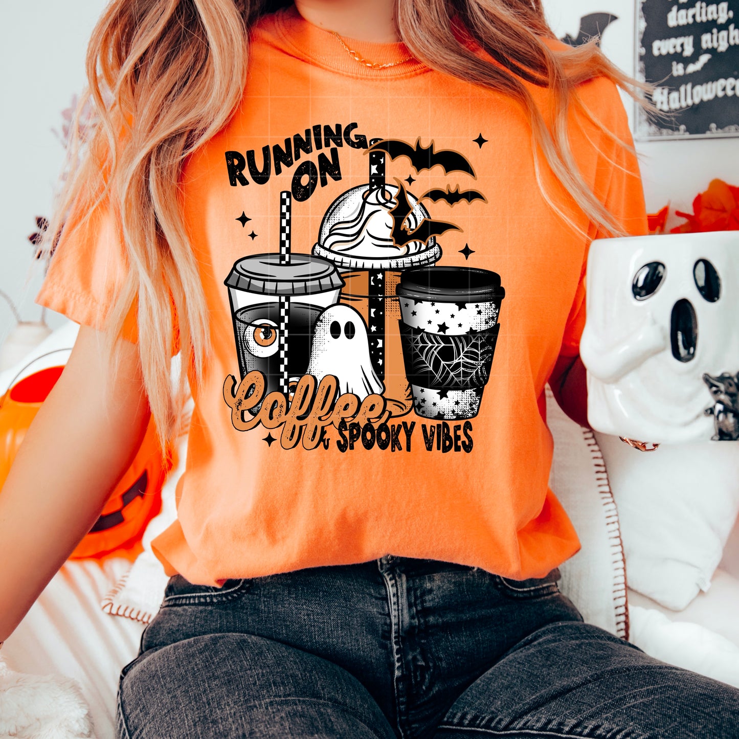 Coffee And Spooky Vibes Transfer