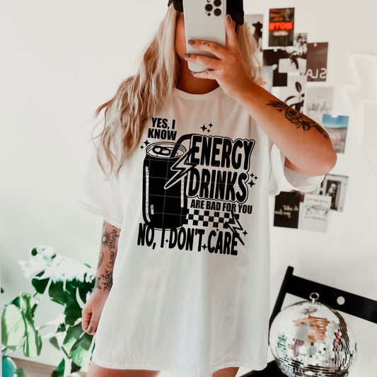 Energry Drinks Are Bad For You Single Color Transfer