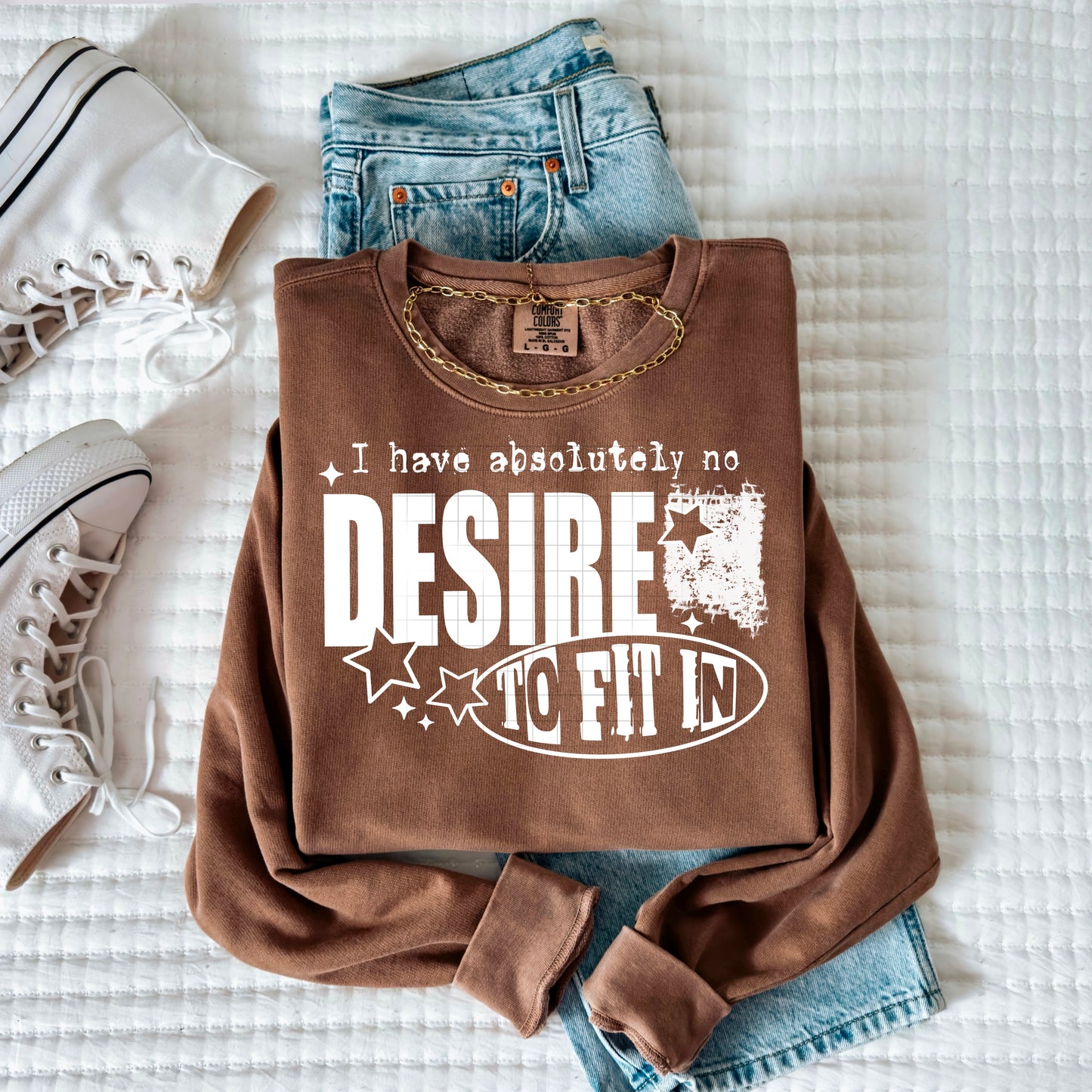 No Desire To Fit In Black Transfer