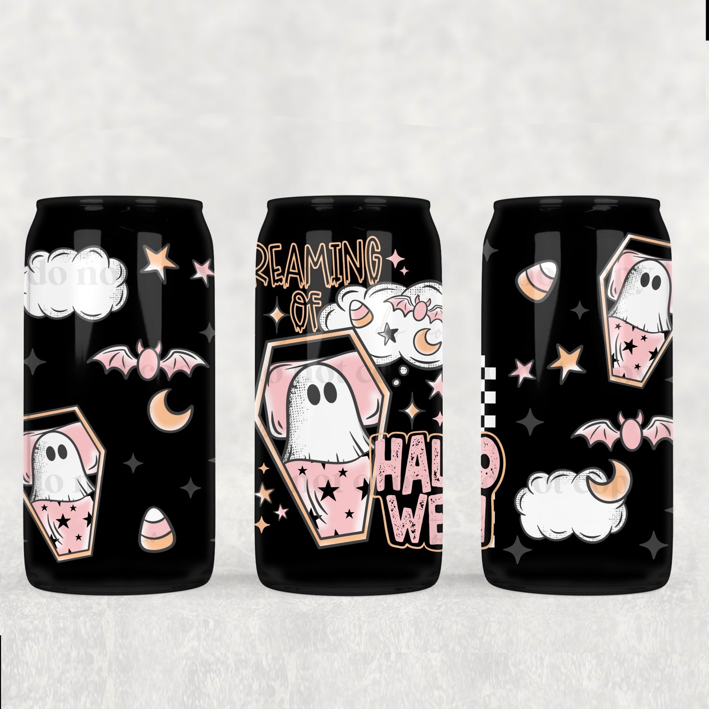Dreaming Of Halloween 16oz Libbey Wrap Transfer