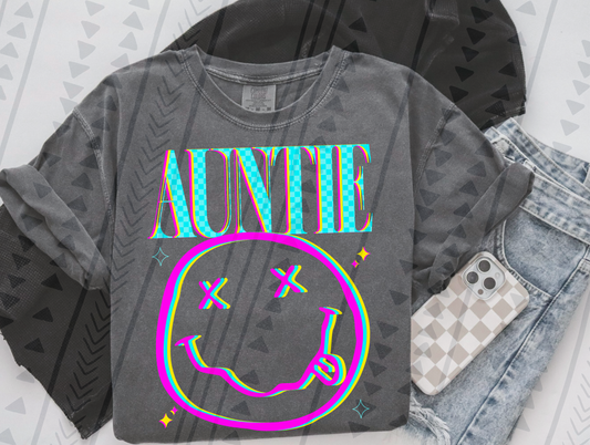 Neon Retro Auntie Transfer